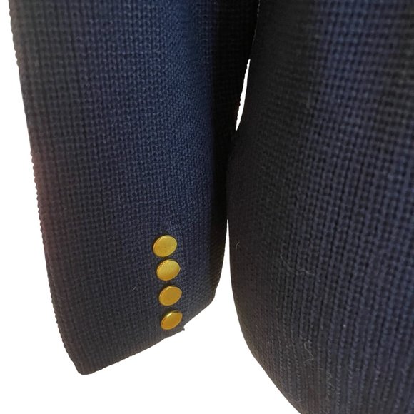 Vintage Styles By Melville Italian Wool Sweater Coat Blue Size Large - Picture 4 of 6